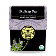 Buddha Teas Organic Skullcap Tea - OU Kosher, USDA Organic, CCOF Organic, 18 Bleach-Free Tea Bags