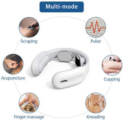 Smart Electric Neck And Shoulder Massager Pain Relief Tool Health Care Relaxation Cervical Vertebra Physiotherapy Heat Massage