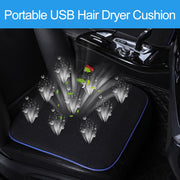 Cooling Car Seat Cushion Pad Ventilation Seat Cushion with Four Low Noise Fans for All Car Seats Home and Office Chairs