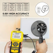 Digital Anemometer Air Volume BT-846A Speedometer RPM Tester Wind Speed 0.0-45.0 m/s Measures Meter HVAC Volume CFM Tachometer