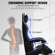 Office Chaise Gaming Chair Ergonomic Office Chairs Adjustable Swivel Leather High Back Computer Desk Chair with Headrest