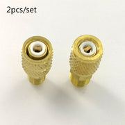2pcs R410a Refrigeration Charging Adapter 5/16 SAE F Quick Couplers To 1/4 SAE M Flare 5/16 SAE M To 1/4 SAE For Air Conditioner