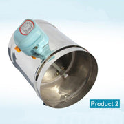125mm stainless steel air damper valve HVAC electric air duct motorized damper for 5 inch ventilation pipe valve 220V air valve