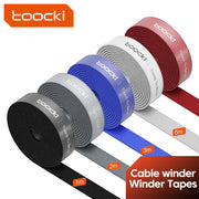 ToocKi Cable Organizer Cable Management Cable Winder Tape Protector for wire Ties Phone Accessories Velcros organizador cables