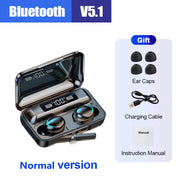 F9 Bluetooth Wireless Headphones IPX7 Waterproof Ear Hooks Bluetooth Earphones Noise Reduction Earbuds HiFi Stereo headsets New