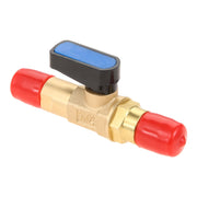 Refrigerant Ball Valve Adapter 1/4" SAE Adapter Air Conditioner Straight Shut-Off Valve for HVAC A/C Fit for R134A R22 R12 R410A
