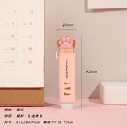 Kawaii Push-pull Design Cat Paw Portable Rubber Eraser Cute Erasers for Kids School Office Supplies Gift Stationery Prizes