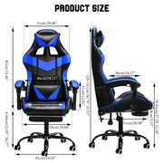 Office Chaise Gaming Chair Ergonomic Office Chairs Adjustable Swivel Leather High Back Computer Desk Chair with Headrest