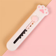 1-3pcs Cute Pink Paw Portable Utility Knife Kawaii Office Paper Cutter Letter Envelope Opener School Supplies Office Accessories