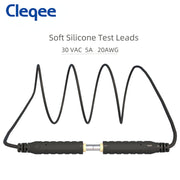 Cleqee Magnetic Silicone HVAC Test Leads Kit 30VAC 5A | Low Voltage Magnetic Jumper Wire 1M Cables 20AWG