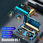 F9 Bluetooth Wireless Headphones IPX7 Waterproof Ear Hooks Bluetooth Earphones Noise Reduction Earbuds HiFi Stereo headsets New