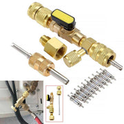 Valve Core Remover Installer Tool With Dual Size SAE 1/4 & 5/16 Port For R404A R407C R134A R12 R32 HVAC System