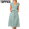Toppies Short Sleeve Striped Dress