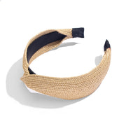 Flatfoosie  Straw Weave Knotted Headband Accessories