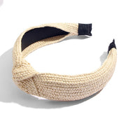 Flatfoosie  Straw Weave Knotted Headband Accessories