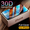 GVU 30D Full Screen Protection Tempered Glass on For iphone