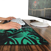 RAKOON Green Large Print Anti-slip Gaming Mousepad