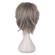 QQXCAIW Short Hair Synthetic Fiber Wig