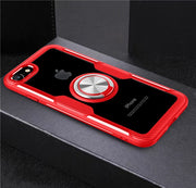 KEYSION Transparent shockproof Ring iPhone case Shockproof