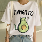 New Avocado Shirt Vegan T Shirt Women Harajuku Kawaii Short Sleeve T-shirt Vogue 90s Korean Style Tshirt Fashion Top Tees Female