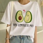 New Avocado Shirt Vegan T Shirt Women Harajuku Kawaii Short Sleeve T-shirt Vogue 90s Korean Style Tshirt Fashion Top Tees Female