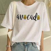 New Avocado Shirt Vegan T Shirt Women Harajuku Kawaii Short Sleeve T-shirt Vogue 90s Korean Style Tshirt Fashion Top Tees Female