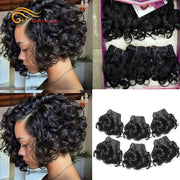 Htonicca Curly Hair Bundles 8 Inch Ombre Brazilian