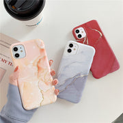 Jewel Colorful Silicone Marble Crack Phone Cases