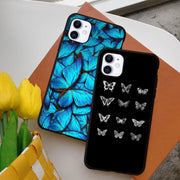 Melon Cartoon Blue Butterfly Aesthetic Phone Case