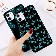 Melon Cartoon Blue Butterfly Aesthetic Phone Case