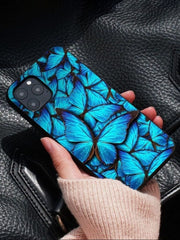 Melon Cartoon Blue Butterfly Aesthetic Phone Case