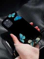 Melon Cartoon Blue Butterfly Aesthetic Phone Case