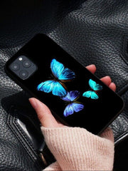 Melon Cartoon Blue Butterfly Aesthetic Phone Case