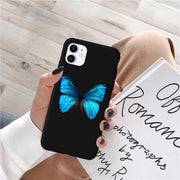 Melon Cartoon Blue Butterfly Aesthetic Phone Case