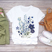 BONJEAN Floral Flower Fashion Lady T-shirts